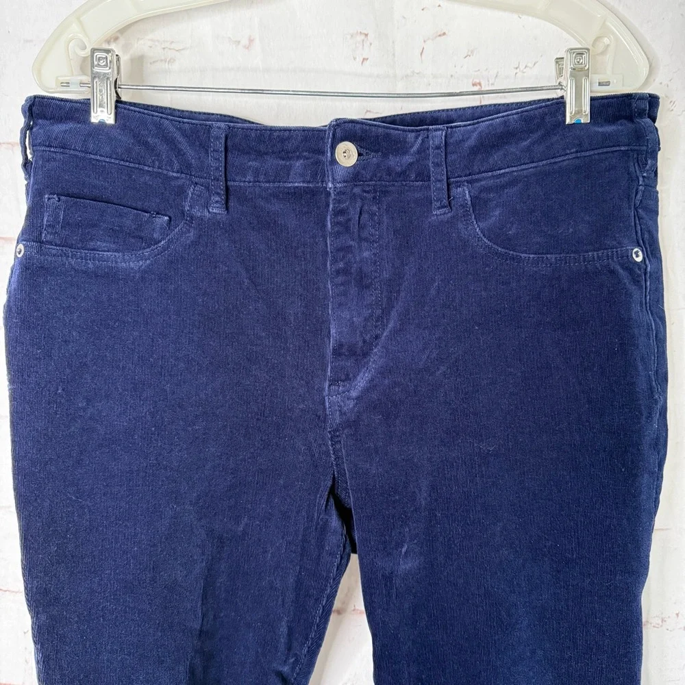 ANTHROPOLOGIE PILCRO Plus Size 32 High Rise Skinny Navy Corduroy 35” Waist Jeans - Picture 14 of 16